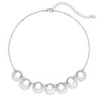 Lc Lauren Conrad Concentric Circle Link Necklace, Women's, Silver