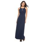 Women's Chaya Embellished Pintuck Evening Gown, Size: 4, Blue (navy)