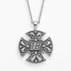 Insignia Collection Nascar Kyle Busch Sterling Silver 18 Maltese Cross Pendant, Adult Unisex, Size: 18, Grey