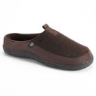 Isotoner Men's Microsuede Gel Memory Foam Clog Slippers, Size: Xxl, Brown