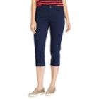 Women's Chaps Sateen Skinny Capris, Size: 8, Blue