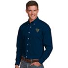 Men's Antigua West Virginia Mountaineers Dynasty Button Down Shirt, Size: Small, Blue