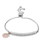 Brilliance Love You To The Moon & Back Adjustable Bracelet With Swarovski Crystals, Women's, White