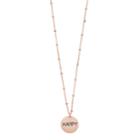 Lc Lauren Conrad Happy Pendant Necklace, Women's, Brt Pink