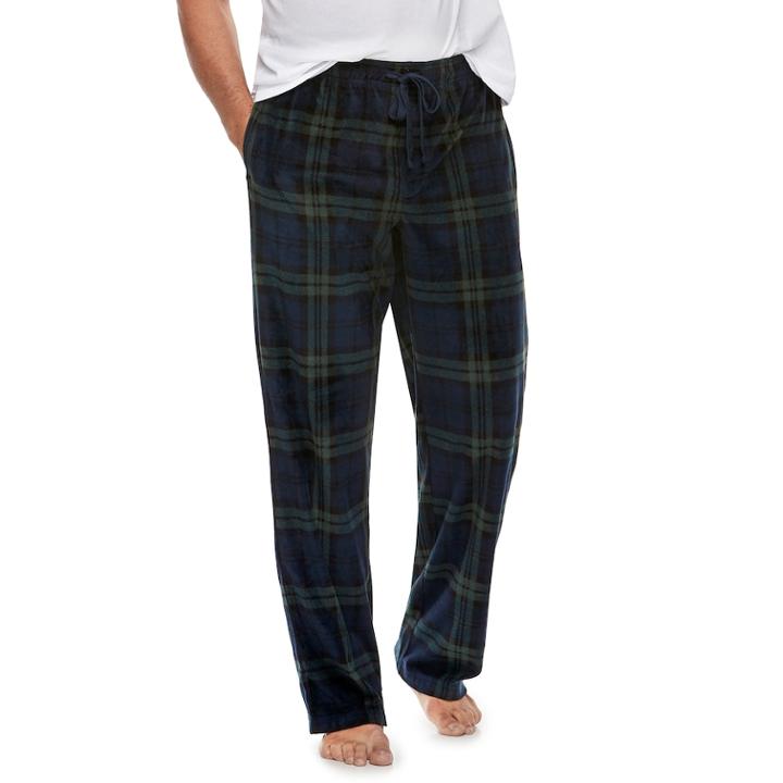 Men's Croft & Barrow&reg; Microfleece Lounge Pants, Size: Xl, Blue (navy)