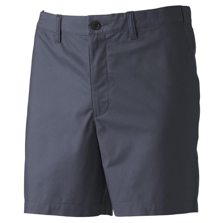 Men's Croft & Barrow&reg; Classic-fit Stretch Flat-front Shorts, Size: 38, Dark Blue