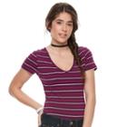 Juniors' So&reg; Basic V-neck Bodysuit, Girl's, Size: Medium, Drk Purple