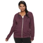 Juniors' Plus Size So&reg; Zip-up Hoodie, Teens, Size: 1xl, Drk Purple