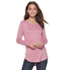 Women's Apt. 9&reg; Essential Crewneck Tee, Size: Small, Med Pink