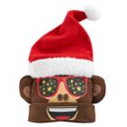 Girls 4-16 Emoji Santa Monkey 3d Hat, Red