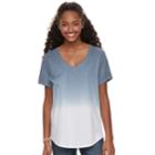 Juniors' Grayson Threads V-neck Pocket Tee, Teens, Size: Medium, Blue