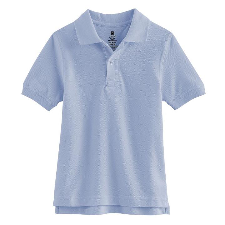 Boys 4-7 Chaps Pique School Uniform Polo, Boy's, Size: Small, Blue Other