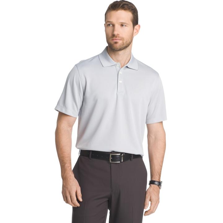 Men's Van Heusen Traveler Air Classic-fit Performance Polo, Size: Medium, Light Grey