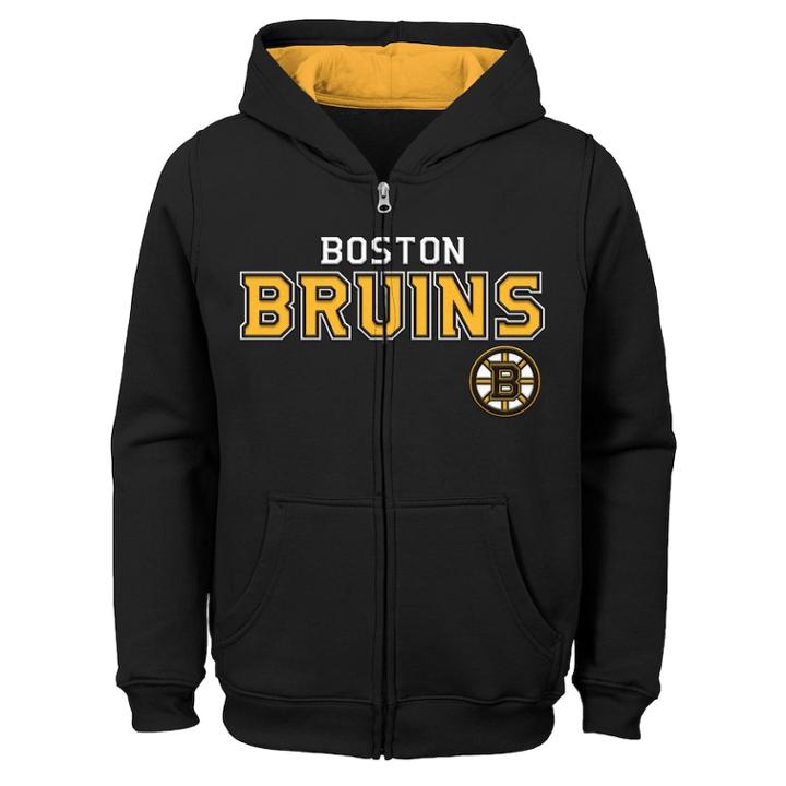 Boys 8-20 Boston Bruins Stated Hoodie, Size: L 14-16, Black