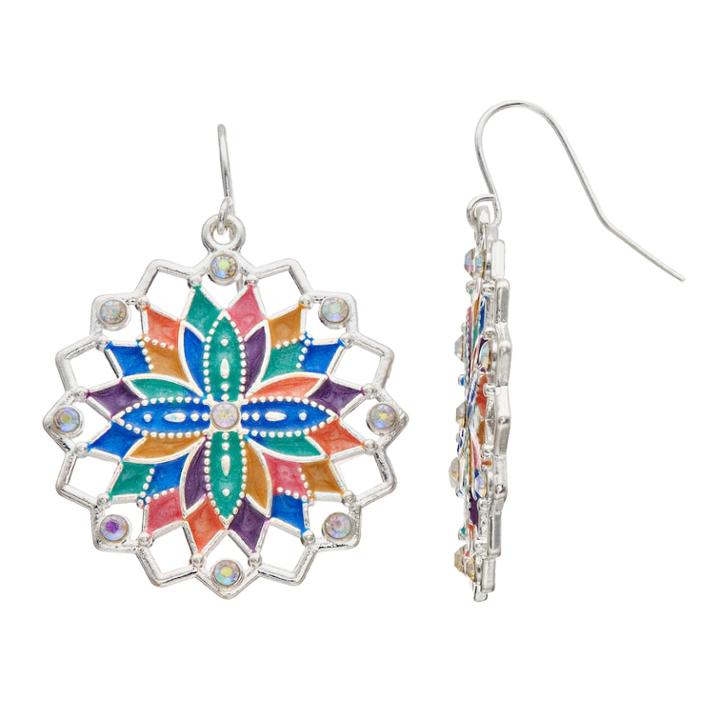 Nickel Free Starburst Drop Earrings, Women's, Multicolor