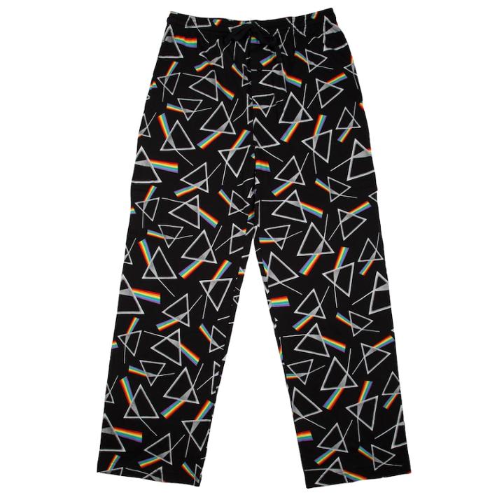 Men's Pink Floyd Dark Side Of The Moon Lounge Pants, Size: Small, Black