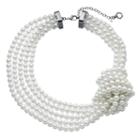 Simply Vera Vera Wang Knotted Multi Strand Simulated Pearl Necklace, Women's, White