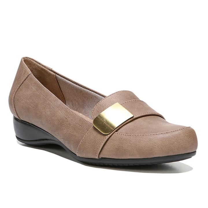 Lifestride Daphne Women's Wedge Loafers, Size: Medium (7.5), Dark Beige