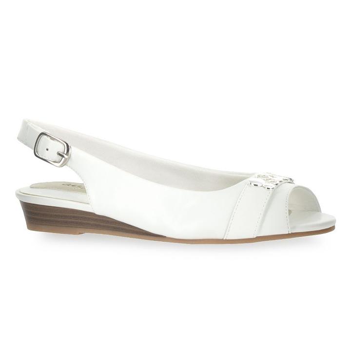 Easy Street Imprompt Women's Slingback Wedges, Size: 6 N, White