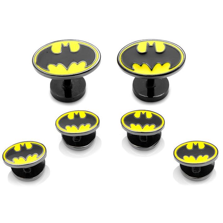 Batman, Dc Comics ' Stud & Cuff Links Set, Men's, Black