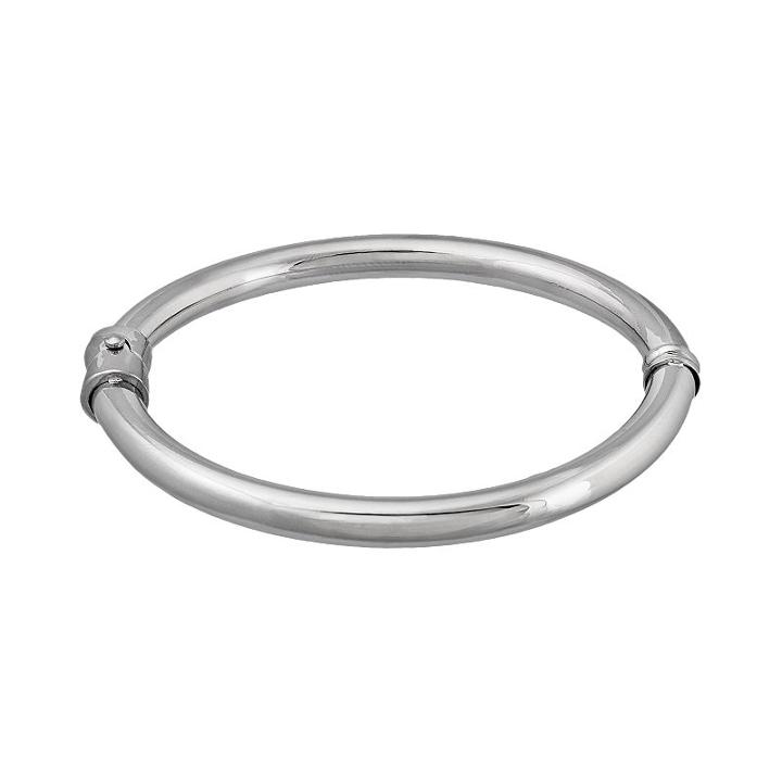 Stainless Steel Bangle Bracelet, Women's, Grey