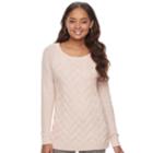 Women's Sonoma Goods For Life&trade; Lattice Sweater, Size: Medium, Lt Orange