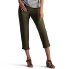 Petite Lee Carsen Relaxed Fit Twill Capris, Women's, Size: 12 Petite, Green Oth