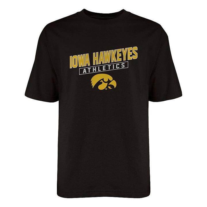 Men's Iowa Hawkeyes Shadowland Tee, Size: Medium, Black