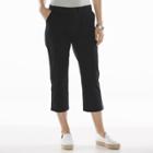 Gloria Vanderbilt Nadine Comfort Waist Twill Capris - Women's, Size: 4, Black