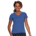 Petite Croft & Barrow&reg; V-neck Tee, Women's, Size: Xl Petite, Drk Purple