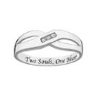Diamond Accent Sterling Silver Openwork Wedding Ring, Women's, Size: 7, Grey