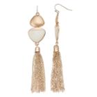 Tassel Nickel Free Drop Earrings, Women's, Lt Beige