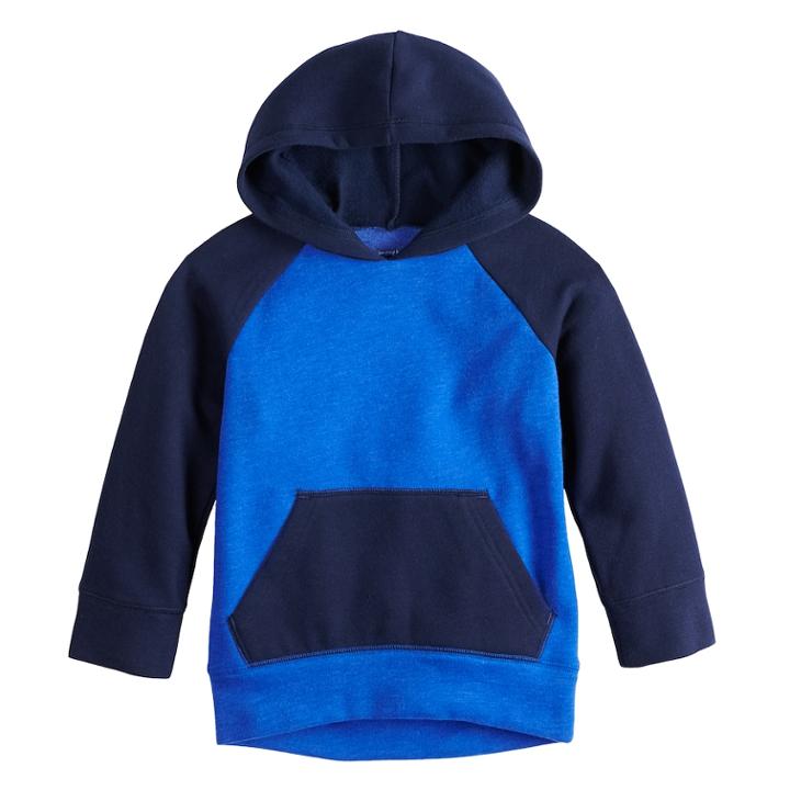 Toddler Boy Jumping Beans&reg; Raglan Softest Fleece Pullover Hoodie, Size: 4t, Med Blue