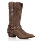 Durango Crush Heartbreaker Distressed Women's Cowboy Boots, Size: Medium (9), Brown