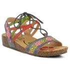 L'artiste By Spring Step Loma Women's Ghillie Sandals, Size: 40, Grey