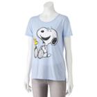 Juniors' Peanuts Snoopy Woodstock Graphic Tee, Girl's, Size: Medium, Blue Other