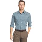 Men's Van Heusen Flex Slim-fit Stretch Plaid Button-down Shirt, Size: Medium, Turquoise/blue (turq/aqua)