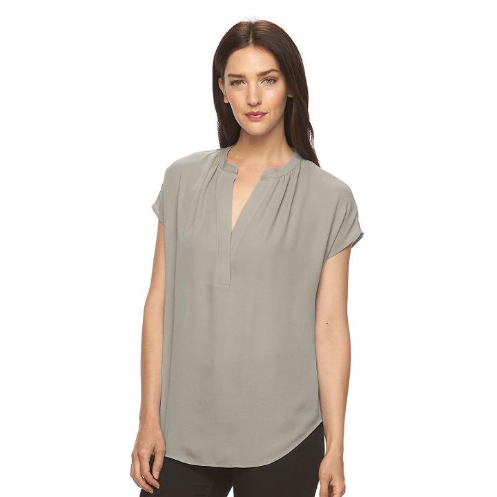 Women's Apt. 9&reg; Crepe Dolman Top, Size: Medium, Grey