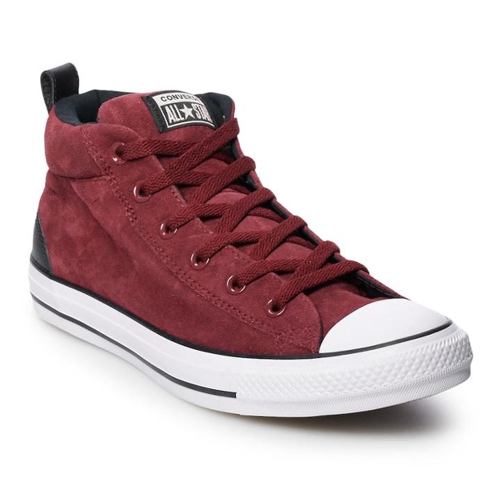 Men's Converse Chuck Taylor All Star Street Mid Suede Sneakers, Size: M10w12, Med Red