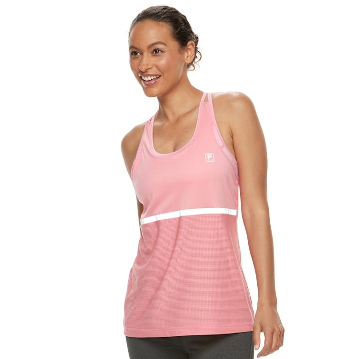 Women's Fila Sport&reg; 2-in-1 Sports Bra & Racerback Tank Top, Size: Xs, Med Pink