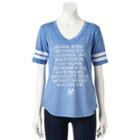 Juniors' Harry Potter Magician's List Burnout Varsity Graphic Tee, Girl's, Size: Large, Blue Other