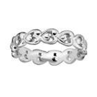 Stacks And Stones Sterling Silver Heart Stack Ring, Women's, Size: 6, Grey