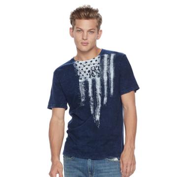 Men's Rock & Republic Painted Flag Tee, Size: Small, Blue (navy)