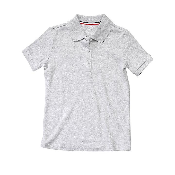 Girls 4-20 & Plus Size French Toast School Uniform Solid Polo, Girl's, Size: 14-16 Plus, Light Grey
