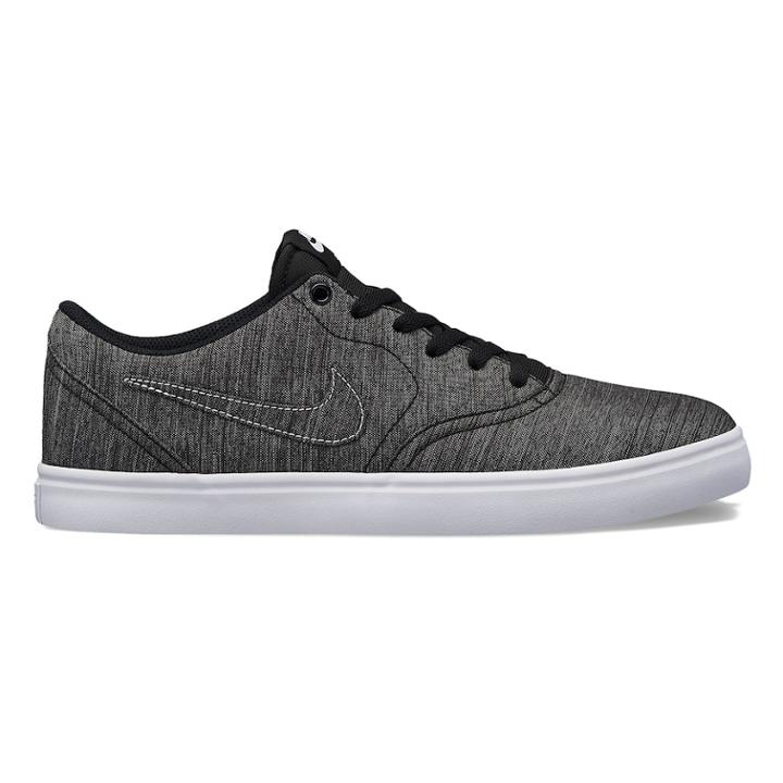 Nike Sb Check Solarsoft Canvas Premium Men's Skate Shoes, Size: 11, Black
