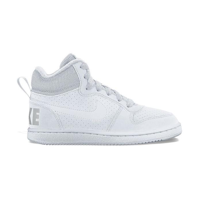 Nike Court Borough Mid Pre-school Boys' Shoes, Boy's, Size: 11, White