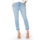 Women's Chaps Release-hem Crop Skinny Jeans, Size: 6, Blue