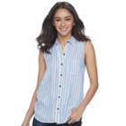 Juniors' So&reg; Sleeveless Shirt, Teens, Size: Xxs, Med Blue