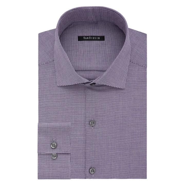 Men's Van Heusen Slim-fit Comfort Soft Wrinkle-free Dress Shirt, Size: L-32/33, Purple