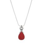 Napier Simulated Crystal Teardrop Pendant Necklace, Women's, Red